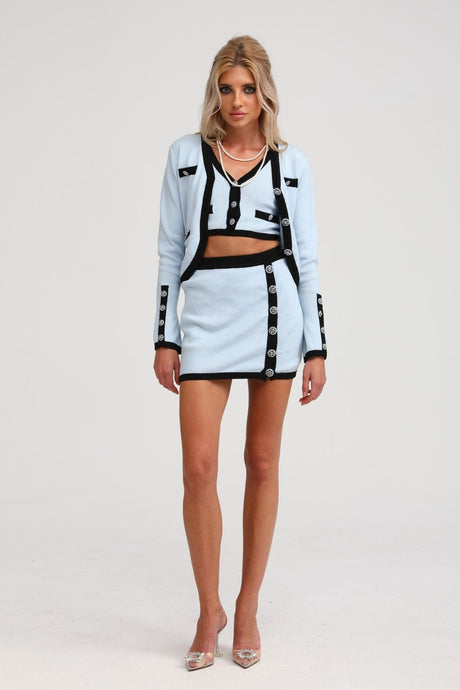 Tadhgín cadigan  crop top  skirt matching set