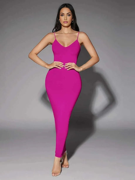 Tamara Maxi Dress - Formal & Evening Occasions - Refined Style - Slim Fit Type - High Stretch Fabric Elasticity - Sleeveless Length