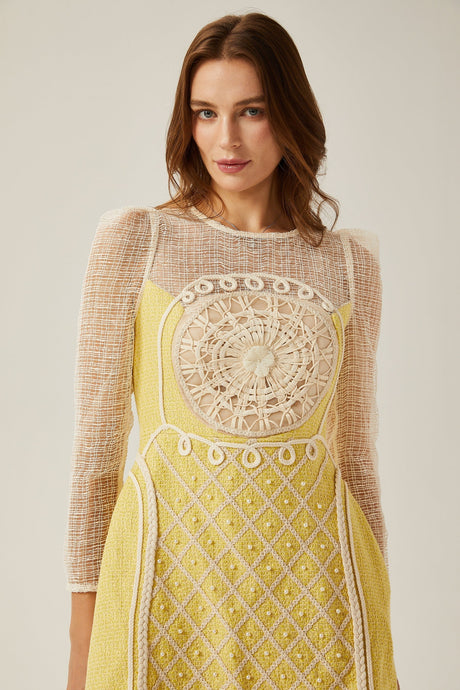 Tatiana pearlembellished semisheer mini dress
