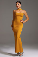 Teagan Yellow Bandage Maxi Dress