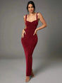 Tecla Maxi Dress - Mermaid Shape Hem - Backless Design - High Stretch Knitted Fabric