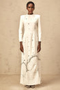 Tecla Maxi Dress White Crystal Lotus Embellished