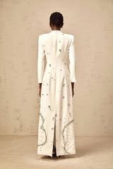 Tecla Maxi Dress White Crystal Lotus Embellished