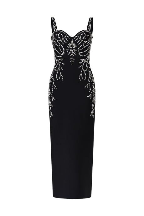 Teresa Black Embellished Bodycon Dress
