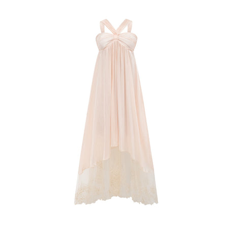 Teresa Halterneck Midi Dress in Neutrals
