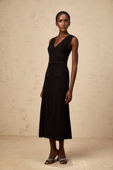 Teresa Top & Skirt Set Black Pointelle Knit