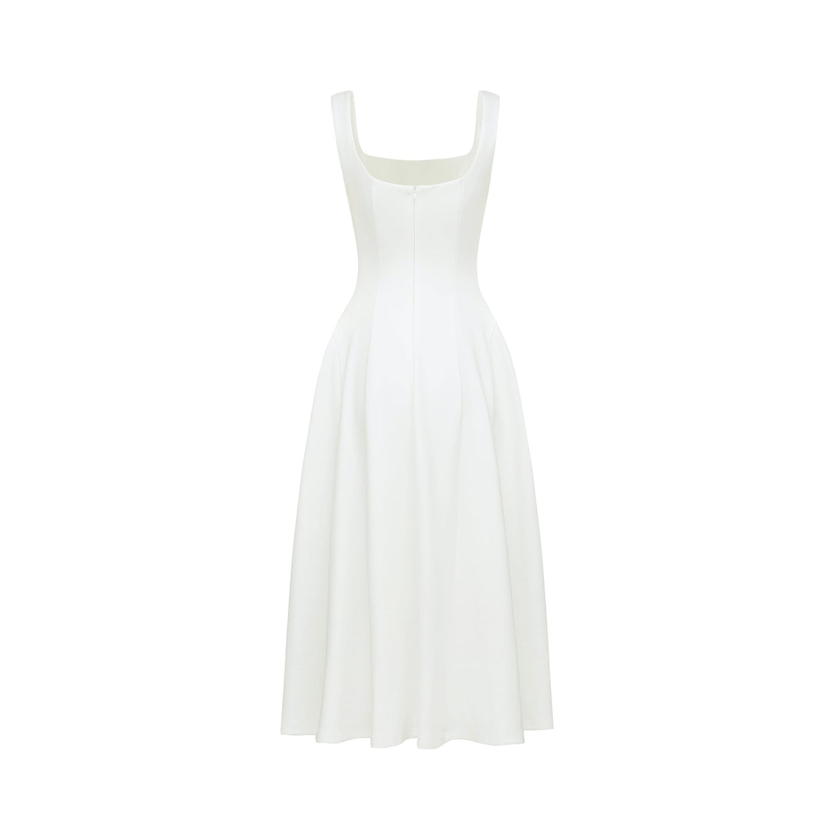 Thala white pleated flared midi dress