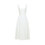 Thala white pleated flared midi dress