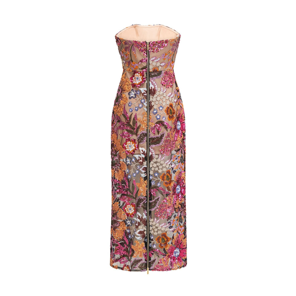 Thérèse sequinembellished embroidered floral colorful midi dress