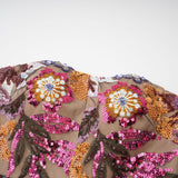 Thérèse sequinembellished embroidered floral colorful midi dress