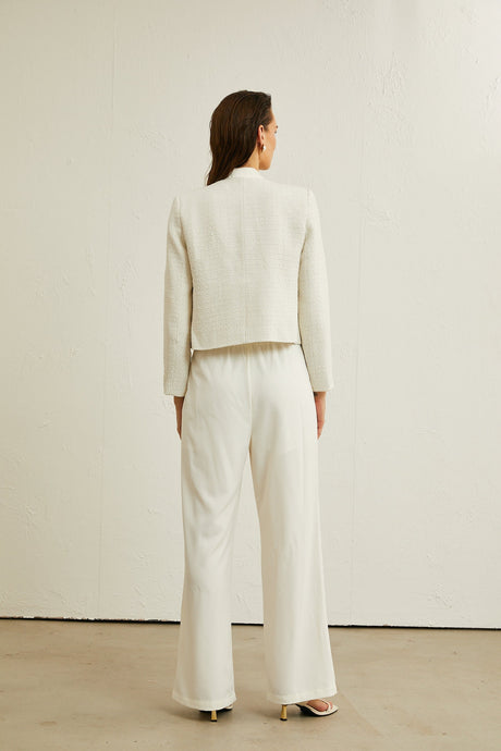 Thérèse white tweed doublebreasted jacket