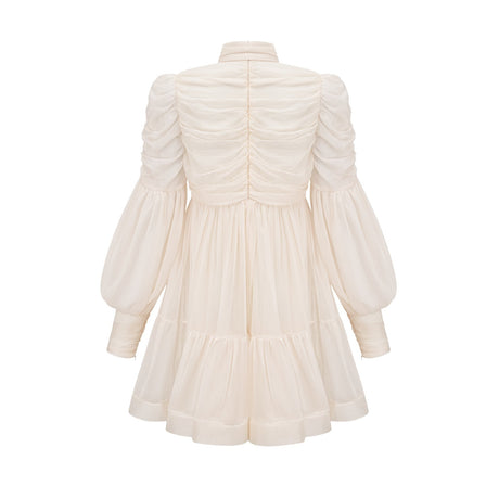 Thibaulte tuckdetail pleated tulle mini dress