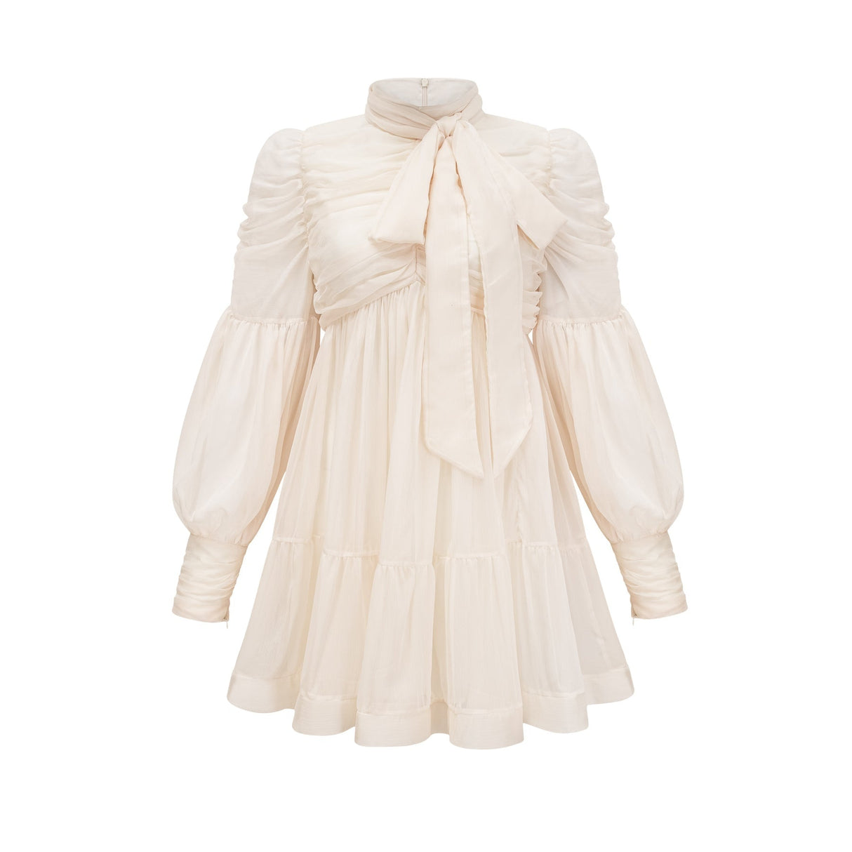 Thibaulte tuckdetail pleated tulle mini dress