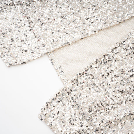 Tiana Dress Silver Sequin Off - Shoulder Midi
