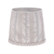 Tiana Skirt Lace Stripes Pleated & Button Fastening Silver
