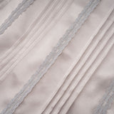 Tiana Skirt Lace Stripes Pleated & Button Fastening Silver