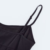 Tiziana Maxi Dress in Black & White Pleats with Scoop Back & Adjustable Straps
