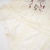 Tonia Maxi Dress Floral Lace Train Design in Neutrals