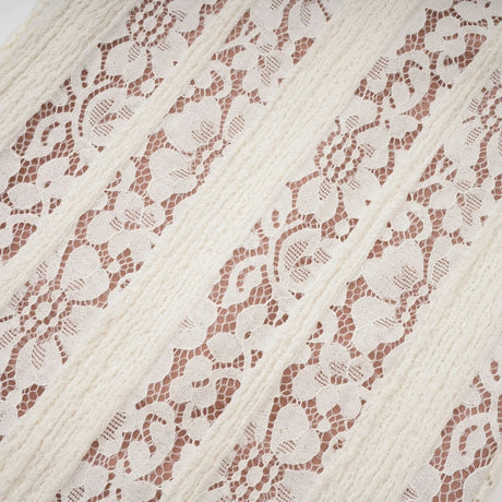 Tonia Maxi Dress Floral Lace Train Design in Neutrals