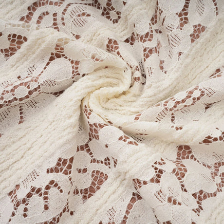 Tonia Maxi Dress Floral Lace Train Design in Neutrals