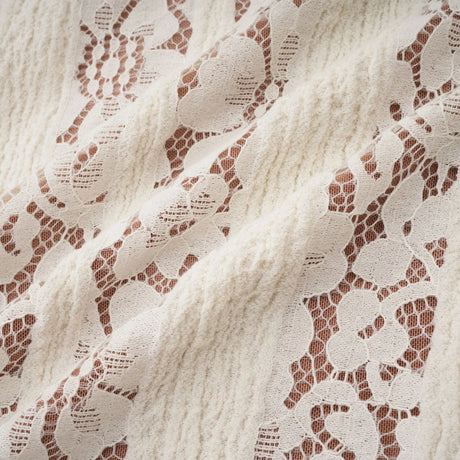Tonia Maxi Dress Floral Lace Train Design in Neutrals