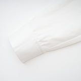 Tullia Shirt White Asymmetric Wrap Ruched Cropped & Long Sleeve