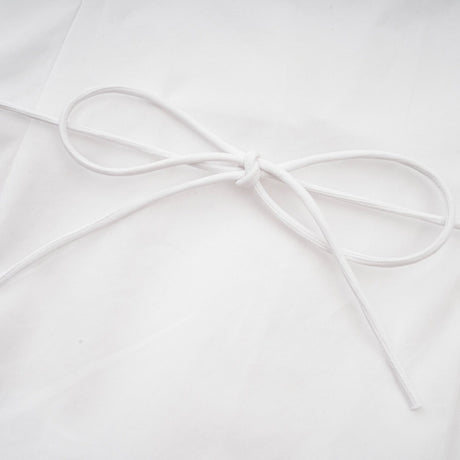 Tullia Shirt White Pleat Detail Thigh Length Self Tie