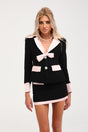 Uaine black jacket  skirt matching set