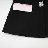 Uaine black jacket  skirt matching set