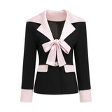 Uaine black jacket  skirt matching set