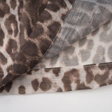 Ursula Blouse with Leopard Print Oversize Sleeves & Attached Scarf
