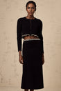Valeria Cardigan & Skirt Black Crystal Embellished Matching Set