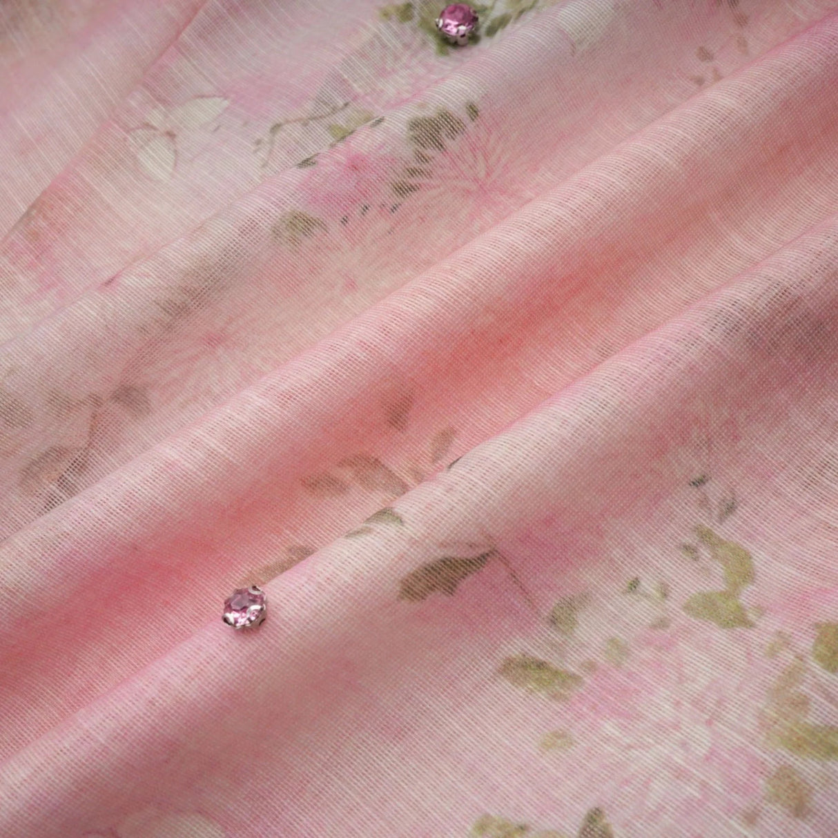 Valeria Midi Dress Floral Crystal Embellished Pink