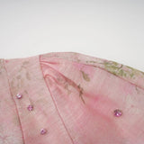 Valeria Midi Dress Floral Crystal Embellished Pink
