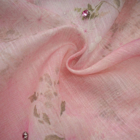 Valeria Midi Dress Floral Crystal Embellished Pink