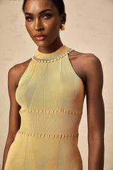 Valeria Sleeveless Midi Dress with Cinched Waist