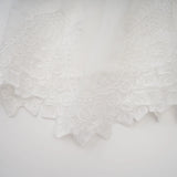 Valeria white guipurelace tiered mini dress