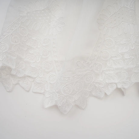 Valeria white guipurelace tiered mini dress