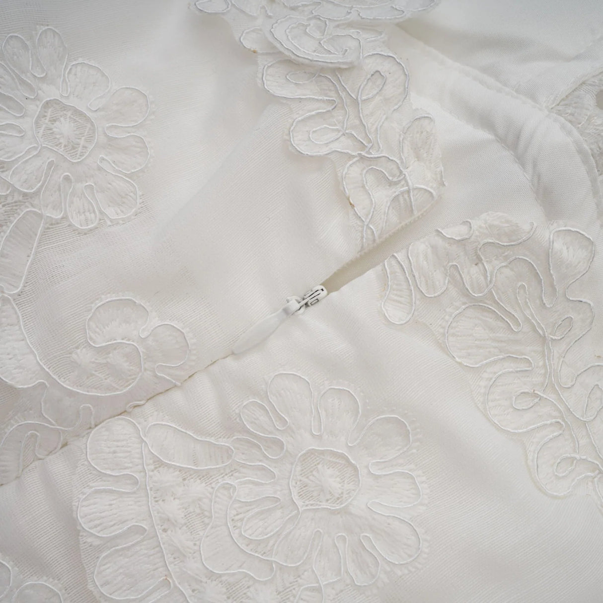 Valeria white guipurelace tiered mini dress