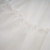 Valeria white guipurelace tiered mini dress