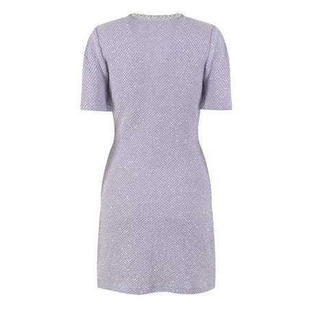 Valeriana Mini Dress Purple Sequin Crystal Embellished Pocketed