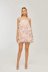 Valérie crystalembellished floral mini dress