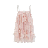 Valérie crystalembellished floral mini dress