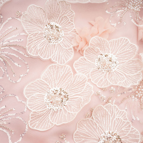 Valérie crystalembellished floral mini dress