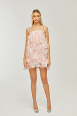Valérie crystalembellished floral mini dress
