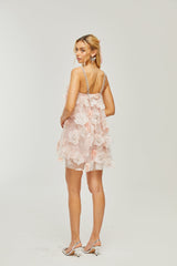 Valérie crystalembellished floral mini dress