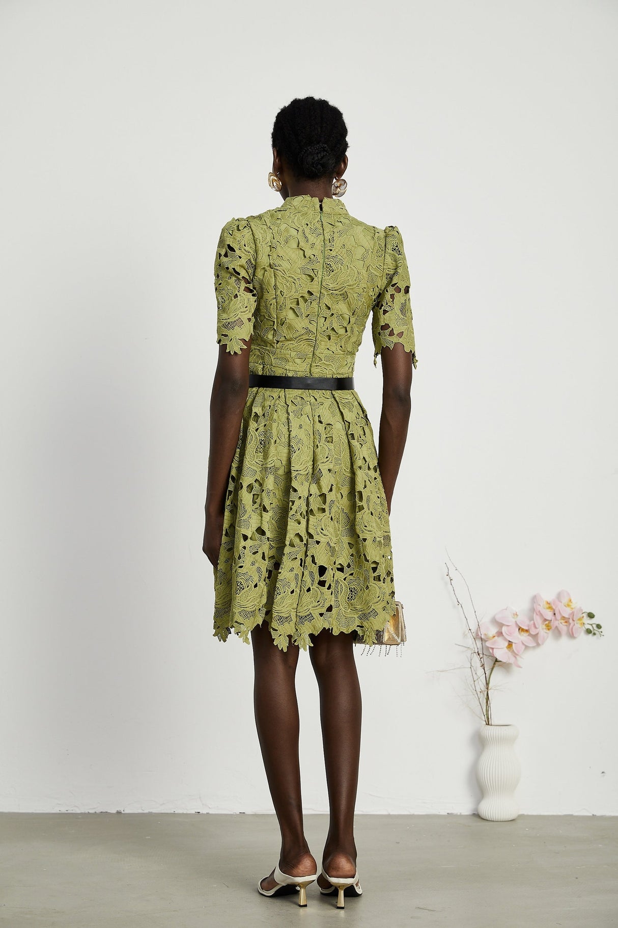Valérie cutout embroidered mini dress