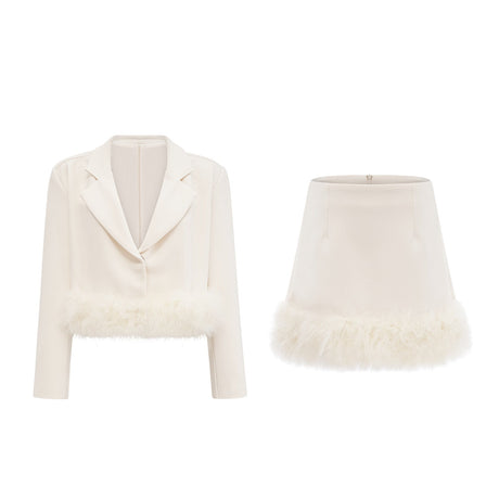 Valérie featherhem blazer  skirt matching set