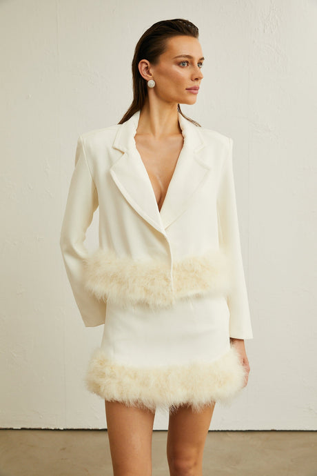 Valérie featherhem blazer  skirt matching set