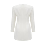 Vanessa white fauxflower embellished mini dress